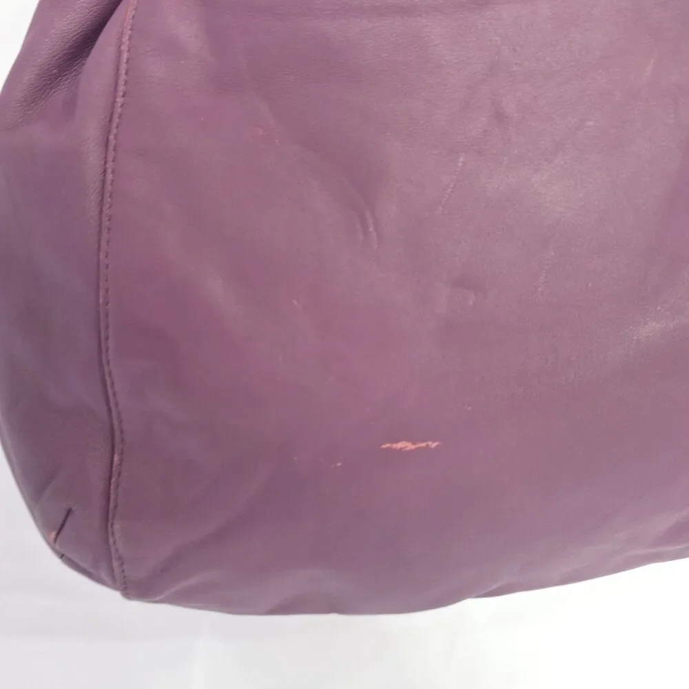 Coach Daisy Spectator Drawstring Purse Handbag Purple Plum Leather G1361-F25662